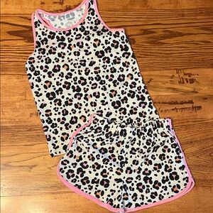 Cat & Jack Leopard Print Pajama Set with Pink Accents